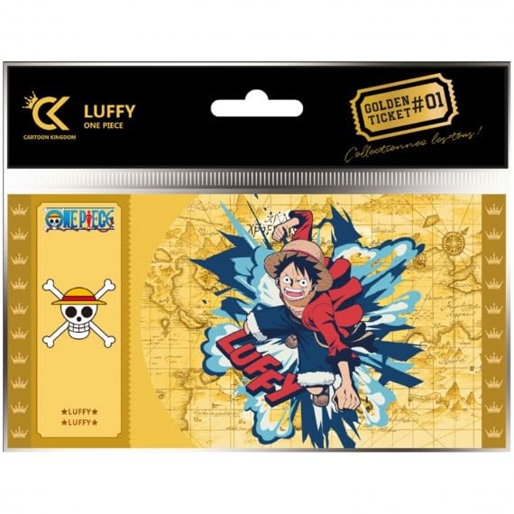 ONE PIECE 頂上の道標 チケット Cartoon Kingdom - Golden Ticket One Piece - Monkey D Luffy